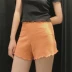 Bán giải phóng mặt bằng đặc biệt Wild mộc mạc tai đan quần short cao eo đàn hồi quần nữ quần đùi thể thao nữ Quần short