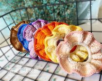 Full 38 yuan gradient color autumn and winter knitted wool large intestine hair circle hand-woven ins net red head rope finished product