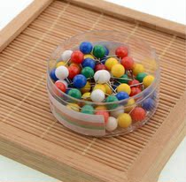 Color plastic box of 80 4*32mm large head pearlescent needle paper-derived clothing positioning needle