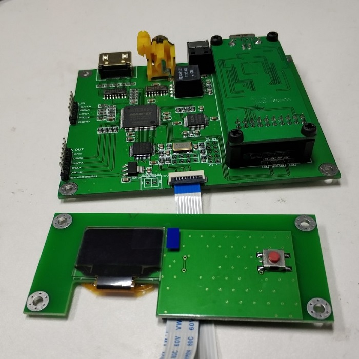 Italy Amanero XMOS Interface Sample Rate Display AK4118 SPDIF I2S Switching