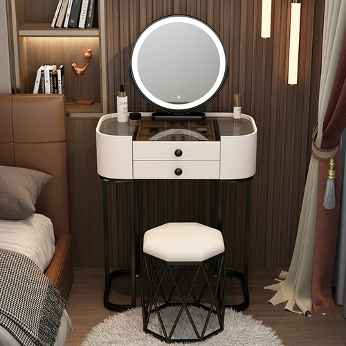 Стеклянный современный и минималистичный туалетный столик для спальни, 2024 года, новая коллекция, популярно в интернете