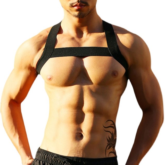 Men's sling fitness invisible nightclub dance floor back and shoulder sexy attack gay gay fat bear sling supply trendy