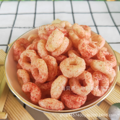 Domestic Strawberry Donut Puffs with No Added Salt or Preservatives, Snacks 1.0kg  Factory Direct Supply