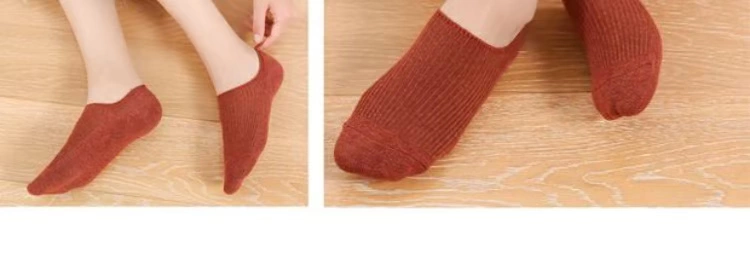Vớ nữ mùa thu miệng nông Hàn dễ thương vớ đáy thuyền cotton thấp để giúp mùa đông silicone thông thường vô hình