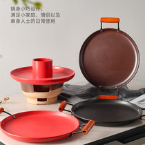 South Korea Medical Stone Han Style Home Ceramic Frying Pan Ming Fire Gas General Roast Pan Green Square Round Baking Pan
