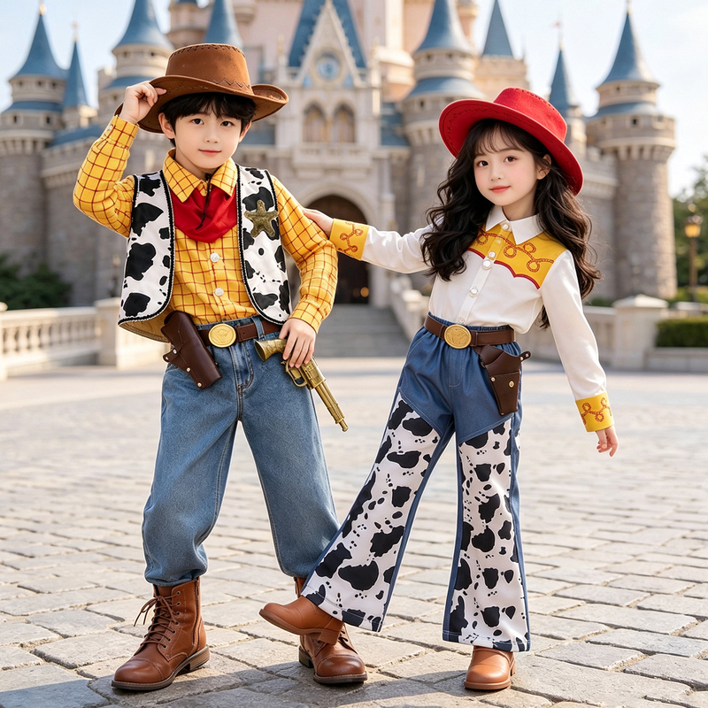 Girls' Trish Costume Halloween Children's Clothing Kids' Autumn Boys' Woody Outfit Toy Story Performance Costume Girls' Trish Costume Halloween Children's Clothing Kids' Autumn Boys' Woody Outfit Toy Story Performance Costume