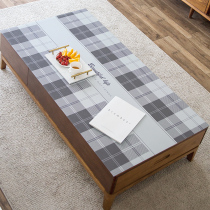 (leather tea table cushion) rectangular table cloth modern light and luxurious waterproof and burn-free living-room home table cloth