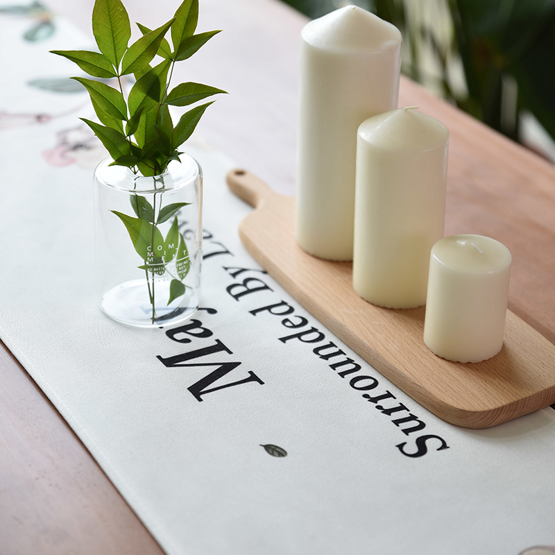 Down Fruits Nordic Fields Garden Small Fresh Flowers Plant Tea Table Cloth Table Cloth Table Cloth Art Table Flag Bed Tail Decoration Bed Flags