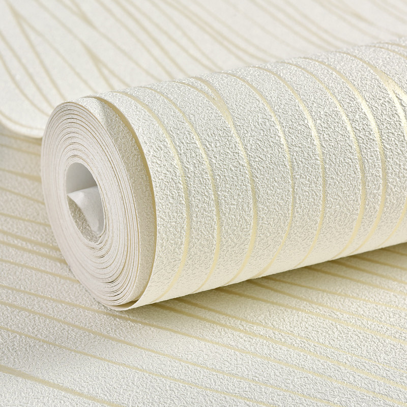 3D stripe non-woven wallpaper modern simple fashion bedroom living room sofa shadow TV background wall wallpaper