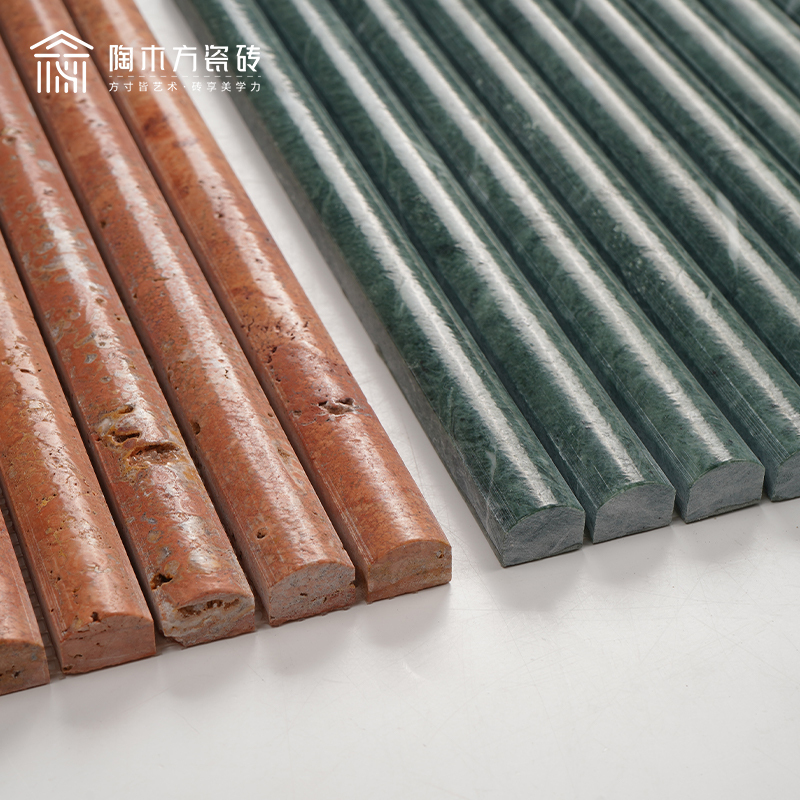 Light Luxury Long Strip Red Travertine Convex Stone Mosaic Tiles for Bathroom Natural Marble Background Wall Tiles Light Luxury Long Strip Red Travertine Convex Stone Mosaic Tiles for Bathroom Natural Marble Background Wall Tiles
