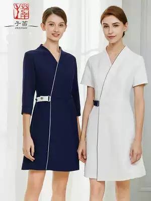 Beauty salon beautician high-end fashion SPA health club skin management technician uniform overalls women's dress