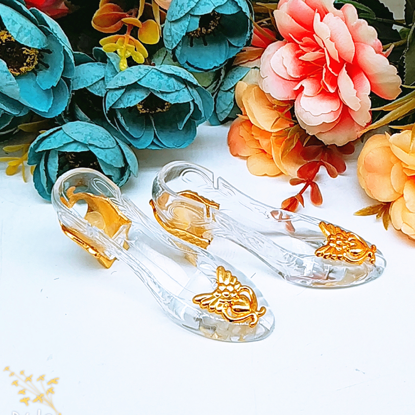 Đồ chơi pha lê cho trẻ em Kim cương Cô gái đính cườm Giày cao gót Giày pha lê Cinderella Sân chơi acrylic Đẩy đường - Handmade / Creative DIY đồ chơi stem