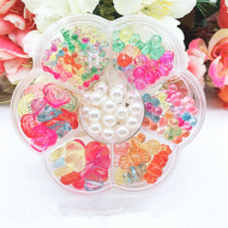 Princess gem toy Diamond childrens crystal colorful stone plastic diy handmade beaded puzzle treasure box