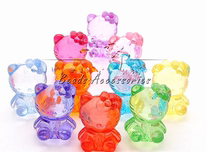 Childrens crystal toy gem kk cat necklace beaded kindergarten early education catching doll Crystal sugar pusher playground