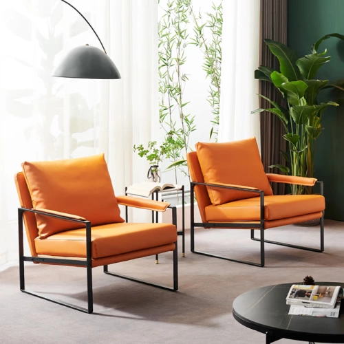 Скандинавский свет, роскошный одиночный диван-кресло, кресло для отдыха, интернет-модель знаменитости, комната с тигром, итальянский стиль, гостиная, кожаный диван-кресло