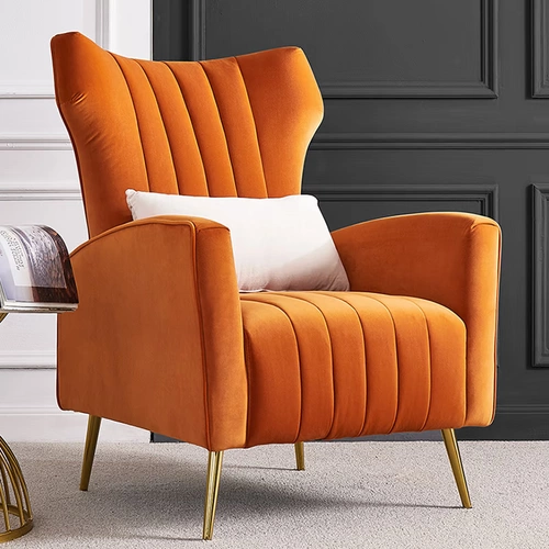 Легкий роскошный одиночный диван стул гостиной балкон ленивый повседневный дизайнер -дизайнер дома небольшая квартира сеть красного тигрового кресла