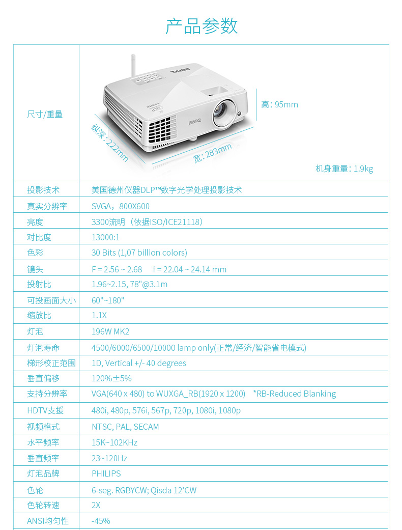 Máy chiếu BenQ BenQ wifi gia đình không dây HD văn phòng EB3220 máy chiếu di động thông minh rạp hát tại nhà không có màn hình TV ban ngày đầu tư trực tiếp kinh doanh văn phòng giáo dục đào tạo