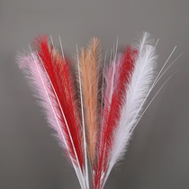 Simulation of single reed grass dog tail grass wedding decoration flower arrangement mall beautiful Chen fake flower wedding hall soft dress flower material