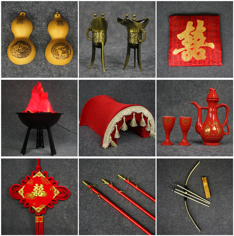 Chinese wedding props saddle bow brazier scale wedding festive supplies wedding layout wedding lantern road lead Chinese knot