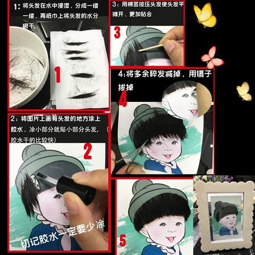 Мультяшная памятная шерстяная картина для новорожденных, «сделай сам», ручная роспись, делается под заказ