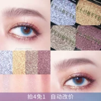 FLORTTE Flower Lolita Pixar Pixel Monochrom Eye Shadow Pearl Eye Shadow Flash Powder Polarized Polarized Polarized - Bóng mắt phan mat