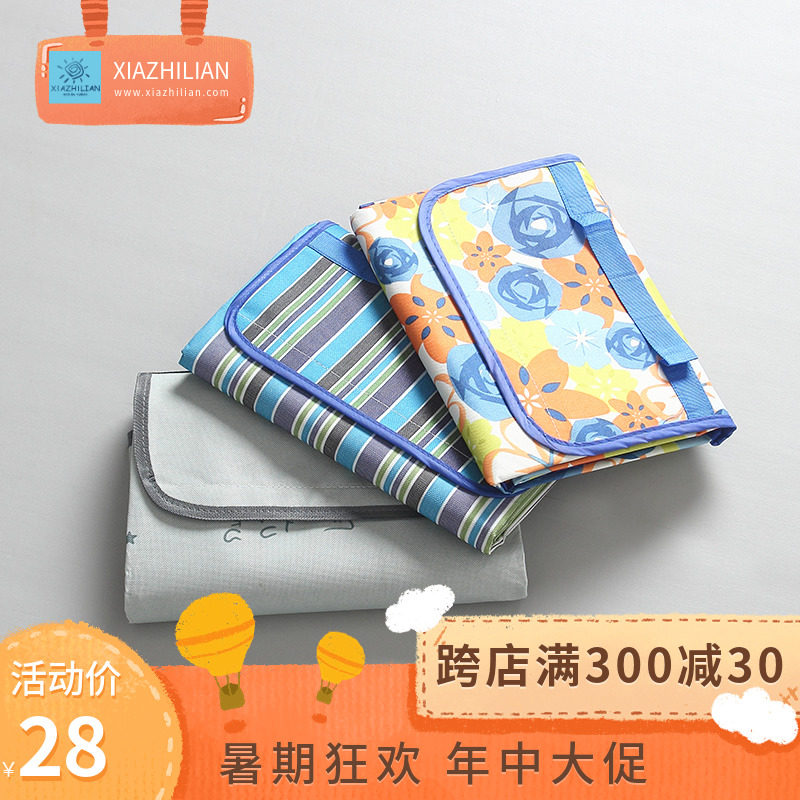 New Pint Beach Beach Seaside Outdoor Anti-Damp Cushion Oxford Cloth Ground Mat Waterproof Picnic Cloth Cushion Stepped Green Wild Cooking Lawn Mat