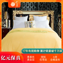 Royal Ca Mau Jin Jiaying 100% double cocoon gold layer fine silk] Class A cotton table cloth Mulberry silk tribute quilt