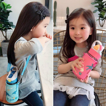 Childrens straw water Cup household kindergarten anti-drop and leak-proof female baby water bottle pupils cute portable kettle