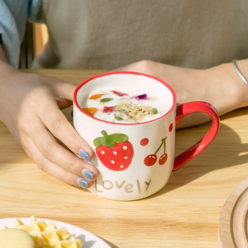 Фруктовая керамика Mark Cup Creative Girl Mite Ins Wind Cup Home Dring Water Offic