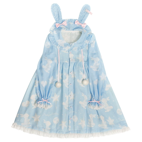 Catch you Catch me Оригинальный лонгслив, платье, стиль Лолита, А-силуэт, Lolita OP