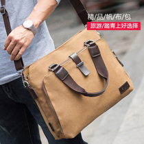 Hand Bag Mens canvas tide backpack casual shoulder bag Oxford cloth Crossbody Bag Mens Business bag briefcase men
