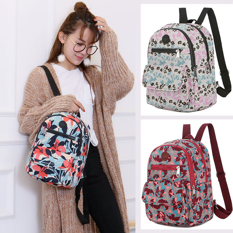 Nylon double shoulder bag woman 2021 spring and summer new canvas burglar-proof bag waterproof oxford cloth casual tourist girl bag light