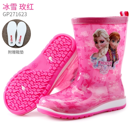 Дисней, детский дождевик, обувь, детские нескользящие сапоги, милые туфли для принцессы, подходит для подростков