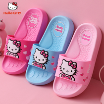 kt Hello Kitty childrens slippers Girls summer non-slip indoor baby home children cute princess cool slippers