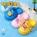 超级飞侠 Детские тапочки, летние туфли для мальчиков, нескользящая детская пляжная обувь, мягкая подошва