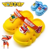 超级飞侠 Летние туфли, детская пляжная обувь подходит для мужчин и женщин, детская сумка, слайдеры, нескользящие тапочки