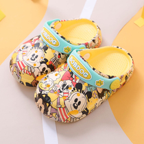 Babu bean childrens slippers Summer hole shoes Mens and womens childrens baby beach shoes Childrens non-slip 1-3 years old 2 Baotou cool drag
