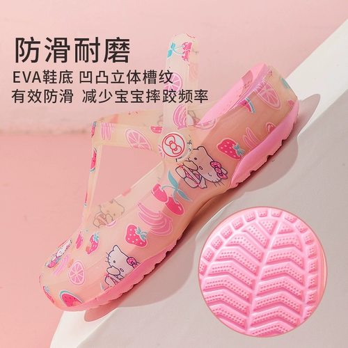 Hello kitty, летние сандалии, детские нескользящие туфли, пляжная обувь на платформе, популярно в интернете