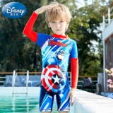 Дисней, детский купальник для мальчиков, детские штаны, защита от солнца, короткий рукав
