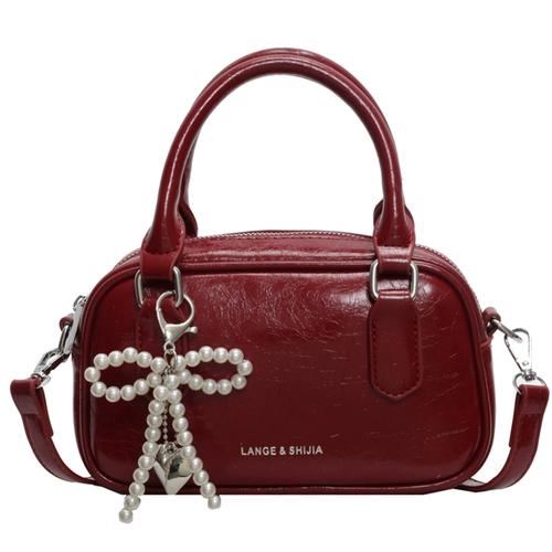 Бордовая небольшая сумка, летняя сумка через плечо, портативная подушка