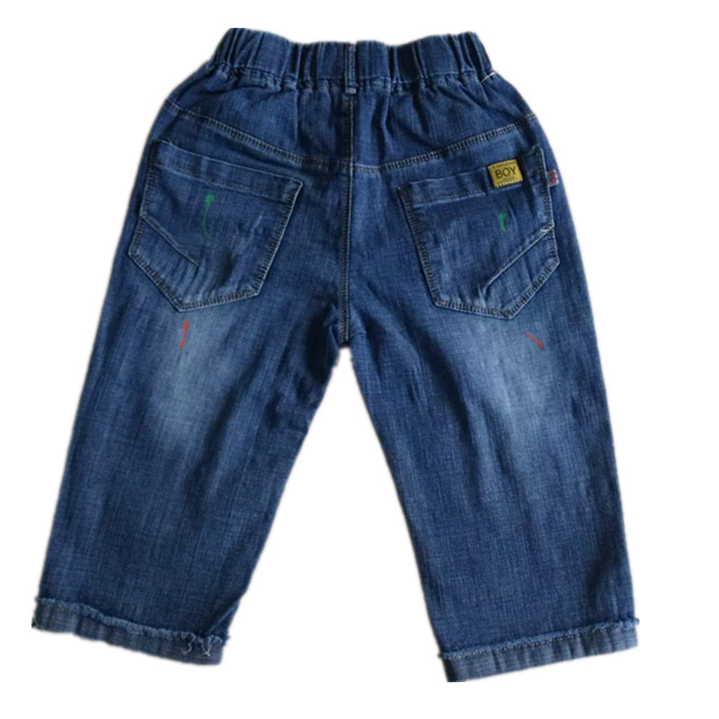 Boys mỏng giữa quần năm điểm quần mùa hè quần bảy điểm của trẻ em quần jeans quần short quần bảy điểm.