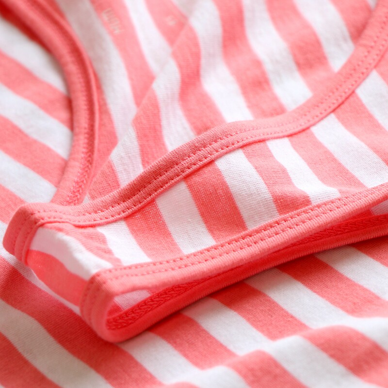 Original single Korean version striped vest women summer mid-length version home sleeveless suspender versatile slim undershirt 3469