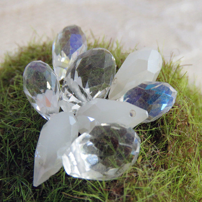 Shocking full-color water drop beads loose beads diy beaded hair accessories crown antique hairpin jewelry accessories material crystal beads