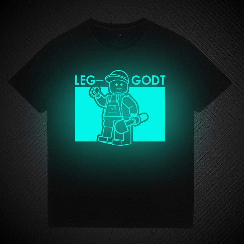 Lego Luminous Boys' Short-Sleeved Summer Clothes Pure Cotton Loose Large Size Kidsren's T-Shirt Summer Trbottomy Boys' Bottoming Tops