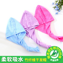 Bamboo fiber is highly water-absorbent soft non-fading non-shedding quick-drying shower cap unisex