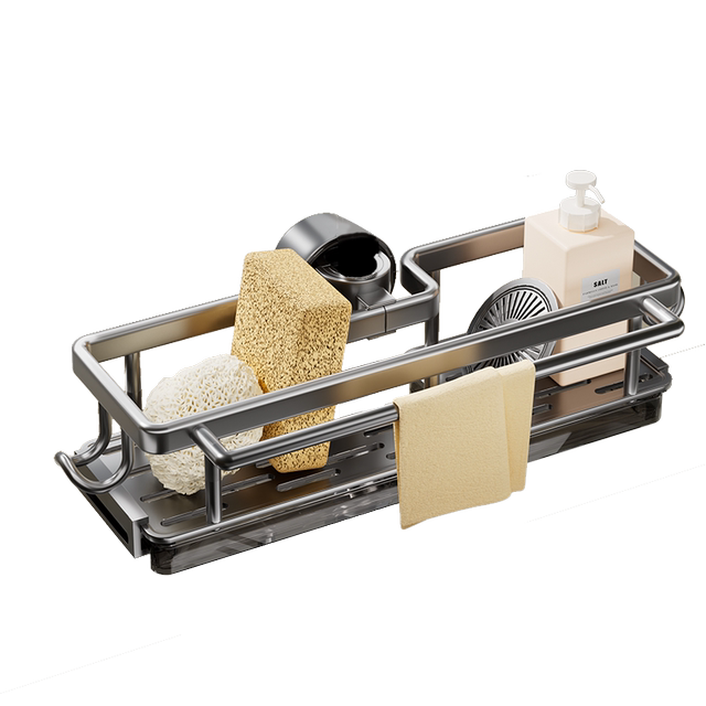 Kitchen supplies faucet storage rack