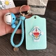 Doraemon Mũ bảo hiểm Jingle Keychain Chủ thẻ Phim hoạt hình Cặp đôi Chuông xe Mặt dây chuyền Túi dễ thương Treo đồ trang sức - Vòng đeo tay Cuff