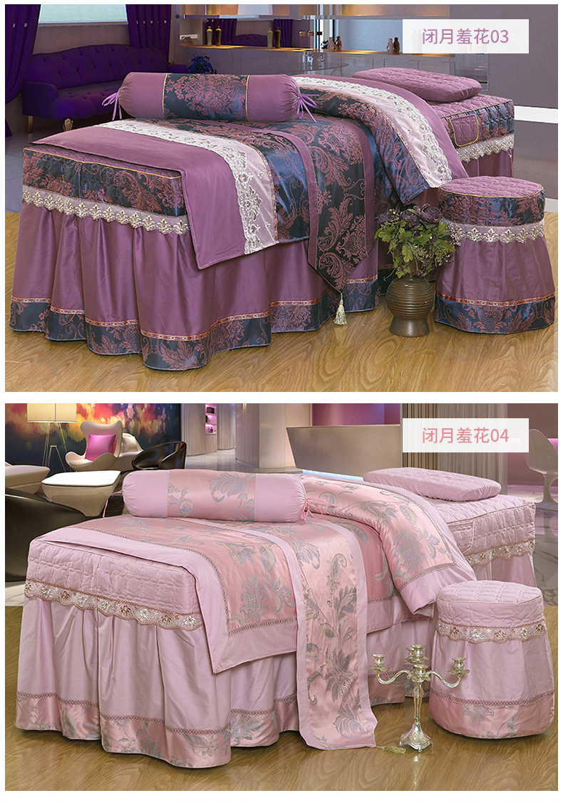 Châu Âu bông denim bedspread vẻ đẹp thẩm mỹ viện chuyên chăm sóc mát xa đơn giản munsu bedspread bán buôn - Trang bị tấm ga phủ giường spa