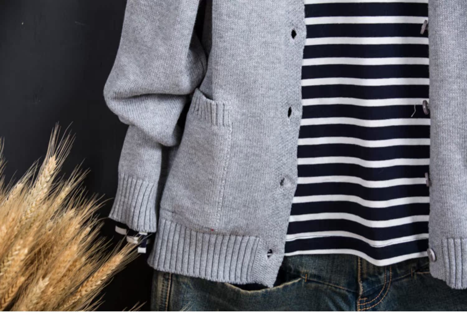 Áo sơ mi cộc tay mùa thu 2018 áo len dài tay nữ cotton mỏng màu bên ngoài áo len mỏng - Cardigan áo khoác cardigan nữ