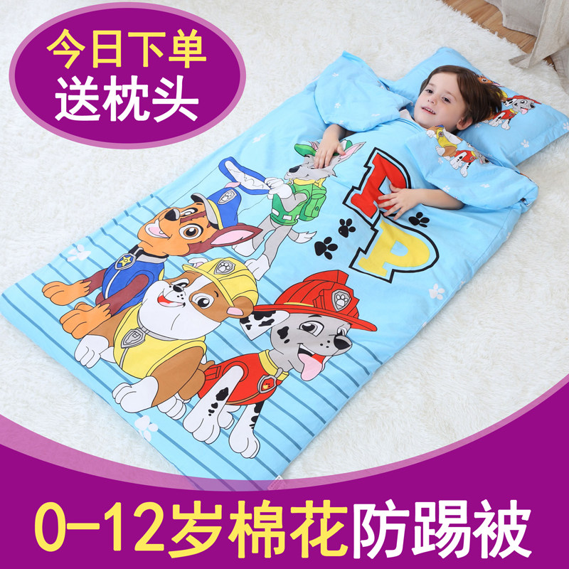 Children sleeping bag autumn and winter CUHK children's baby anti kick quilt Divine Ware Pure Cotton Thickened Baby Sleeping Bag All Season Universal Constant Temperature